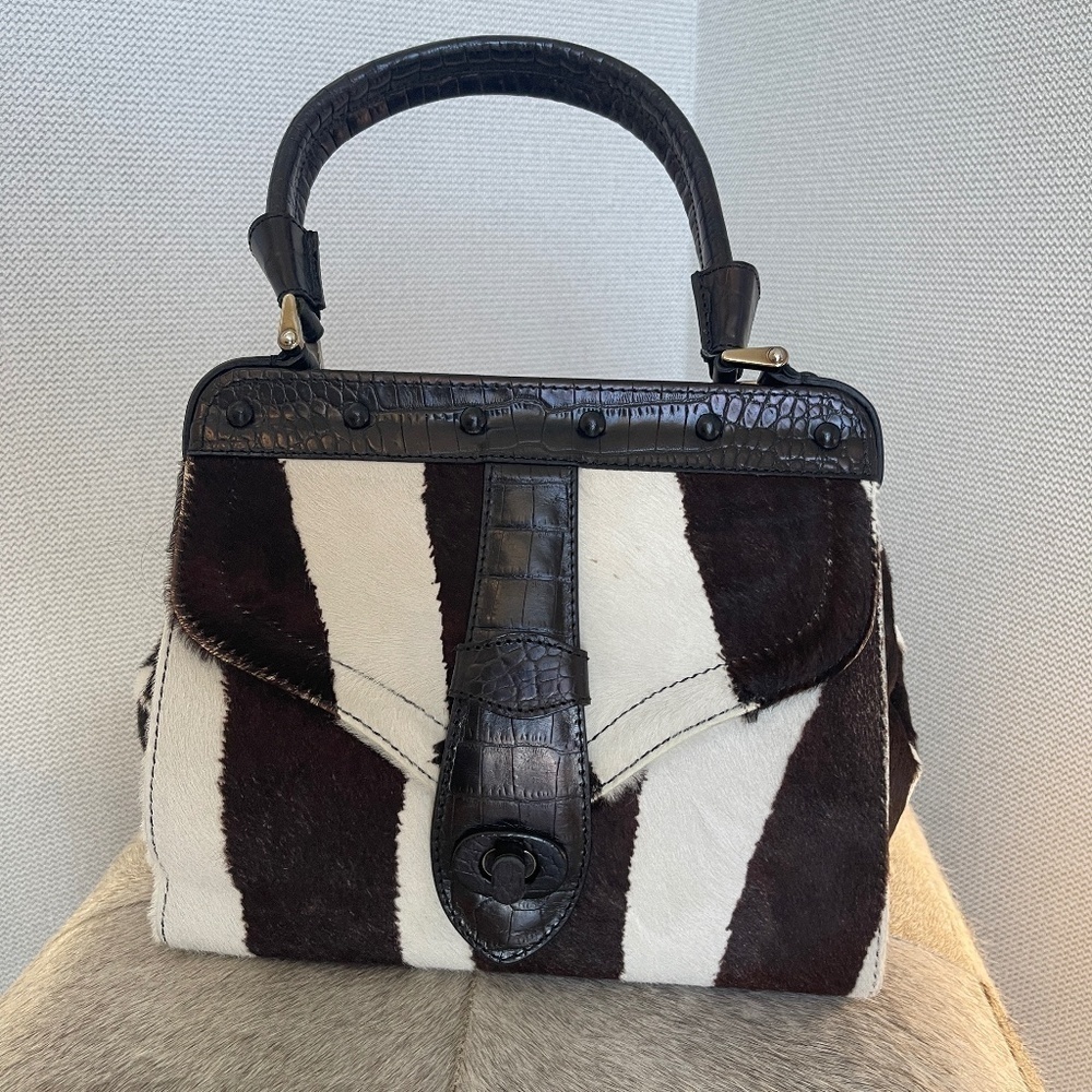 VALENTINO Black & White ZEBRA Print Handbag,